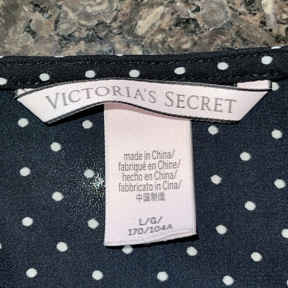 Victoria’s Secret Black And White Polka Dot Sheer Cutout Front/Open Back Romper - Picture 3 of 5